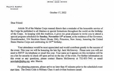 2022 Governor’s USMC Birthday Celebration