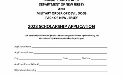 2023 New Jersey Marine Corps League Scholarship Application