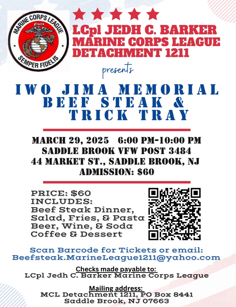 Download Iwo Jima Memorial Beef Steak & Tricky Tray Flier